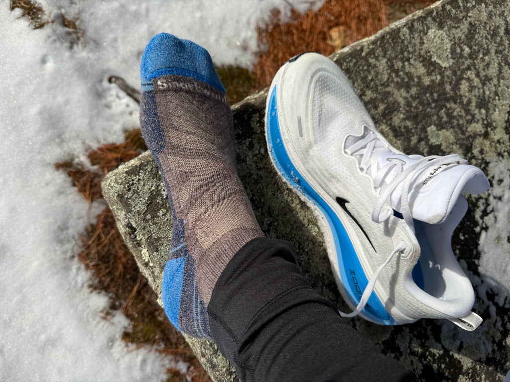 Smartwool Hike Light Cushion Crew sock during winter running test